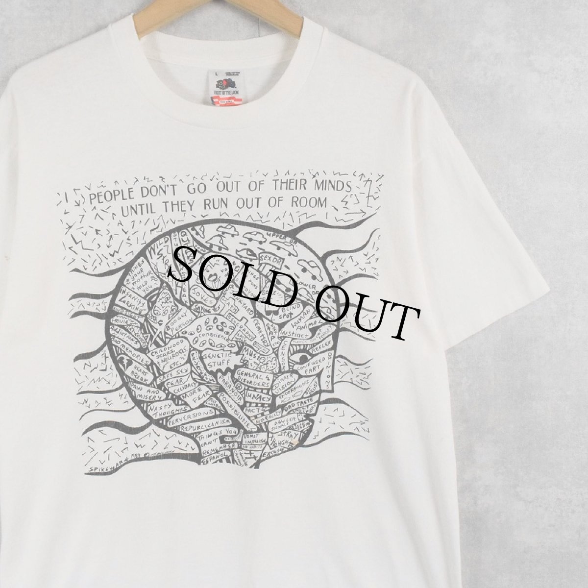 画像1: 90's USA製 "PEOPLE DON'T GO OUT OF THEIR MIND..." プリントTシャツ L (1)