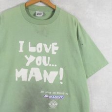 画像1: 90's BUD LIGHT USA製 "I LOVE YOU... MAN!" ビールメーカープリントTシャツ XL (1)