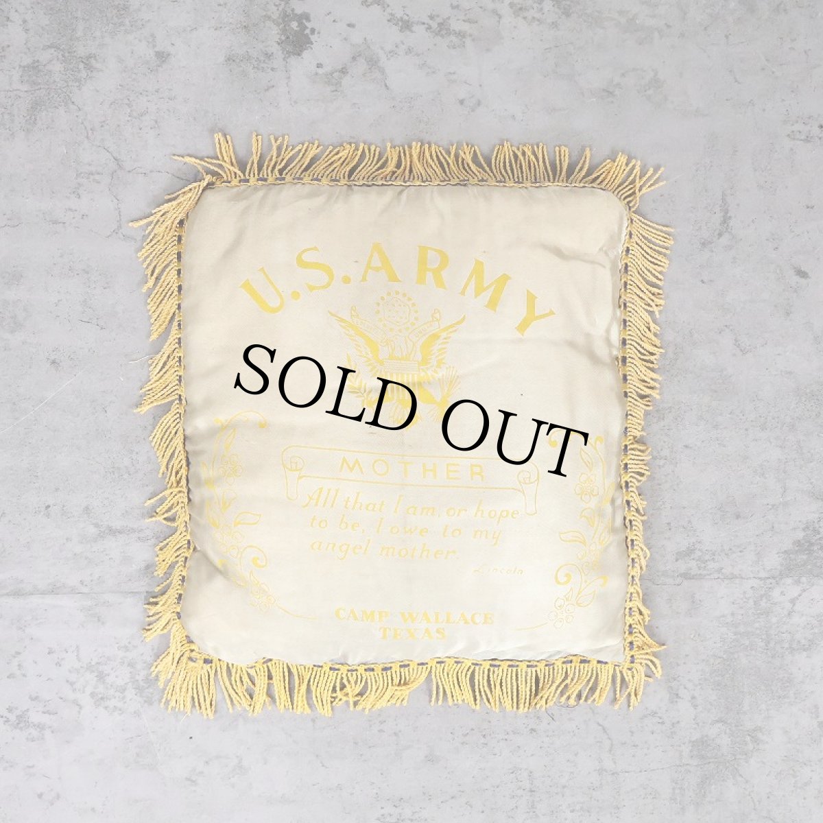 画像1: VINTAGE U.S.ARMY スーベニアピローケース (1)
