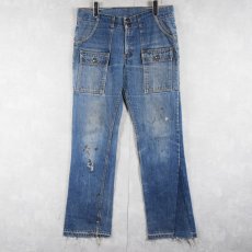 画像1: 60〜70's LEVI'S BIGE ブッシュデニムパンツ W34 (1)