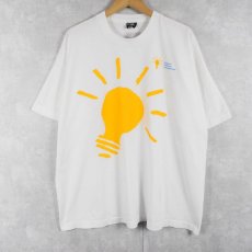 画像1: 90's Science Alverta Foundation USA製 電球イラストプリントTシャツ XXL (1)