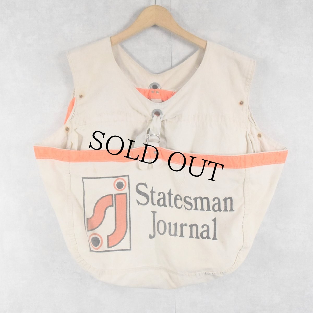 画像1: VINTAGE "Statesman Journal" ニュースペーパーバッグベスト (1)