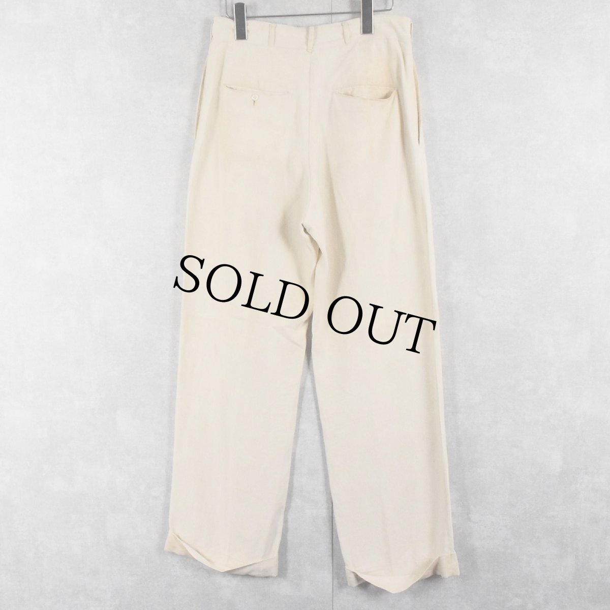 画像2: 〜40's リネントラウザーズ W28 (2)