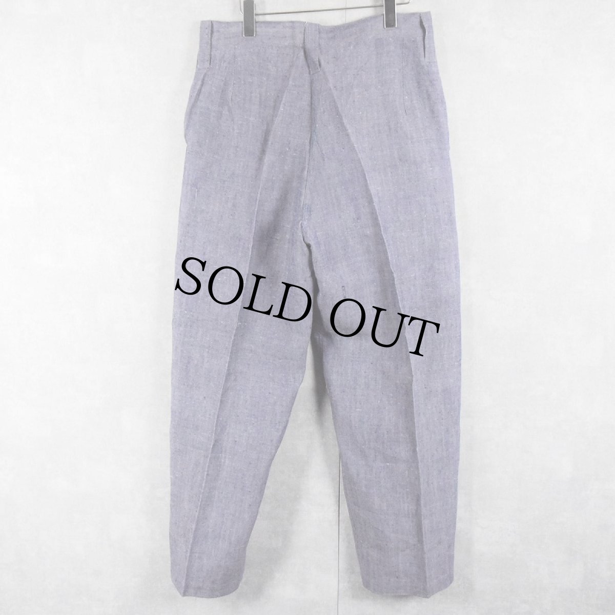 画像2: 60's FRENCH MILITARY リネンセーラーパンツ DEADSTOCK W33 (2)