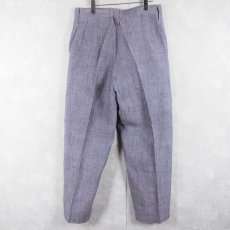 画像2: 60's FRENCH MILITARY リネンセーラーパンツ DEADSTOCK W33 (2)