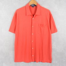 画像1: POLO Ralph Lauren 天竺オープンカラーシャツ M (1)