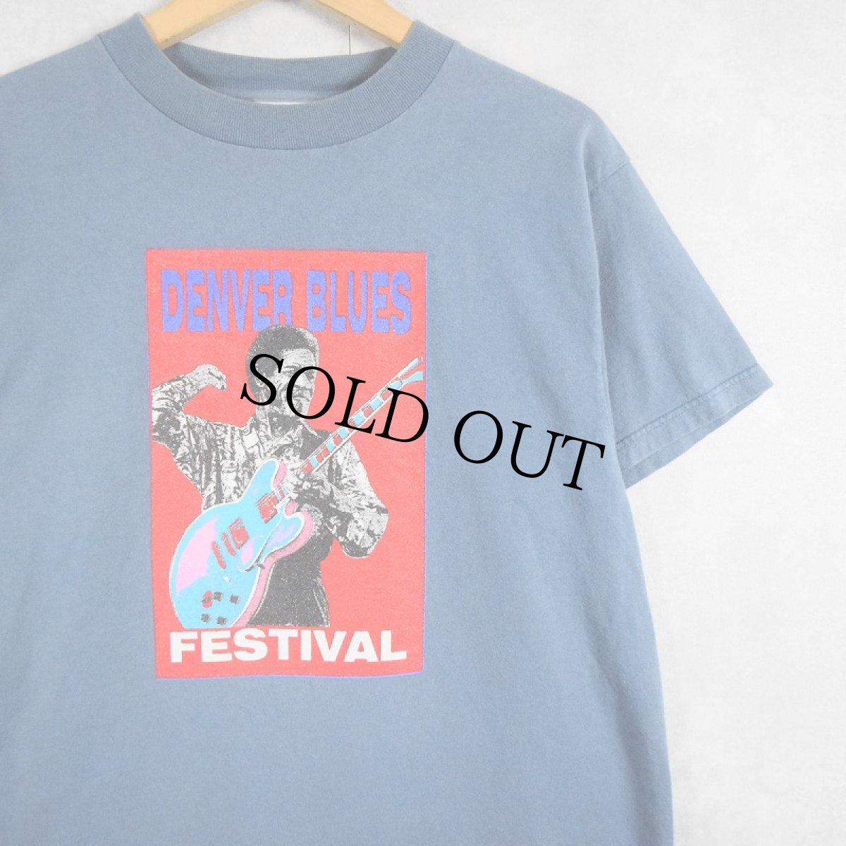 画像1: 1997 DENVER BLUES FESTIVAL ブルースフェスティバルプリントTシャツ M (1)