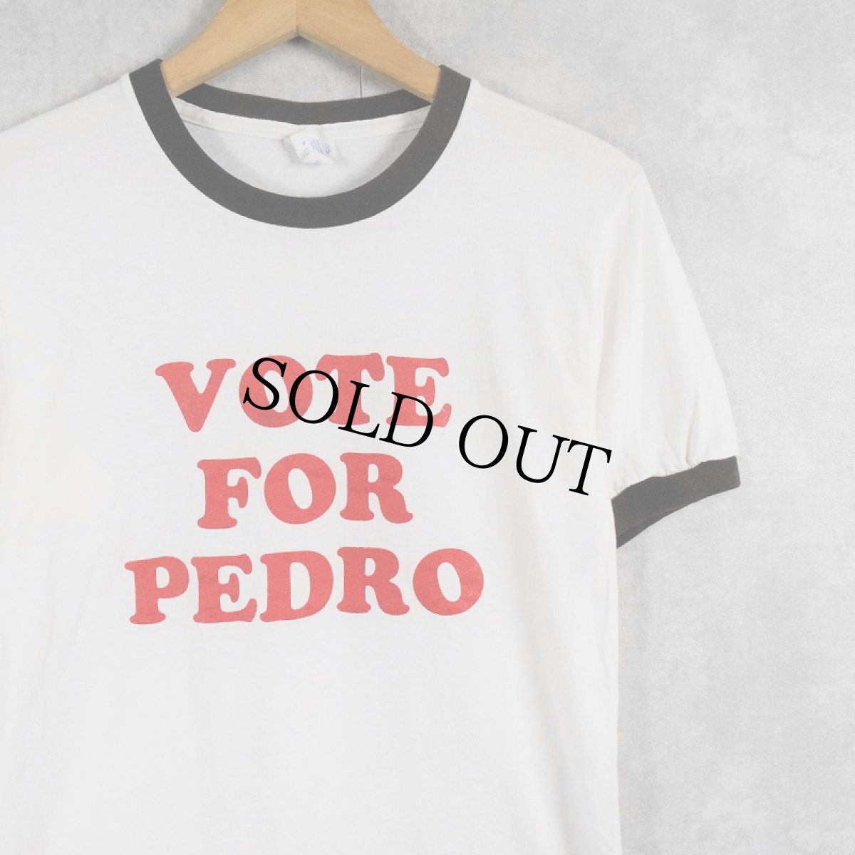 画像1: Napoleon Dynamite "VOTE FOR PEDRO" コメディ映画 プリントリンガーTシャツ S (1)