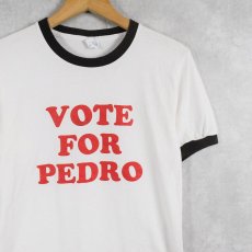 画像1: Napoleon Dynamite "VOTE FOR PEDRO" コメディ映画 プリントリンガーTシャツ S (1)