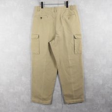 画像2: Eddie Bauer コットンピケカーゴパンツ W33 (2)