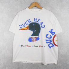 画像1: 90's Duck Head カモ 巻プリントTシャツ L (1)
