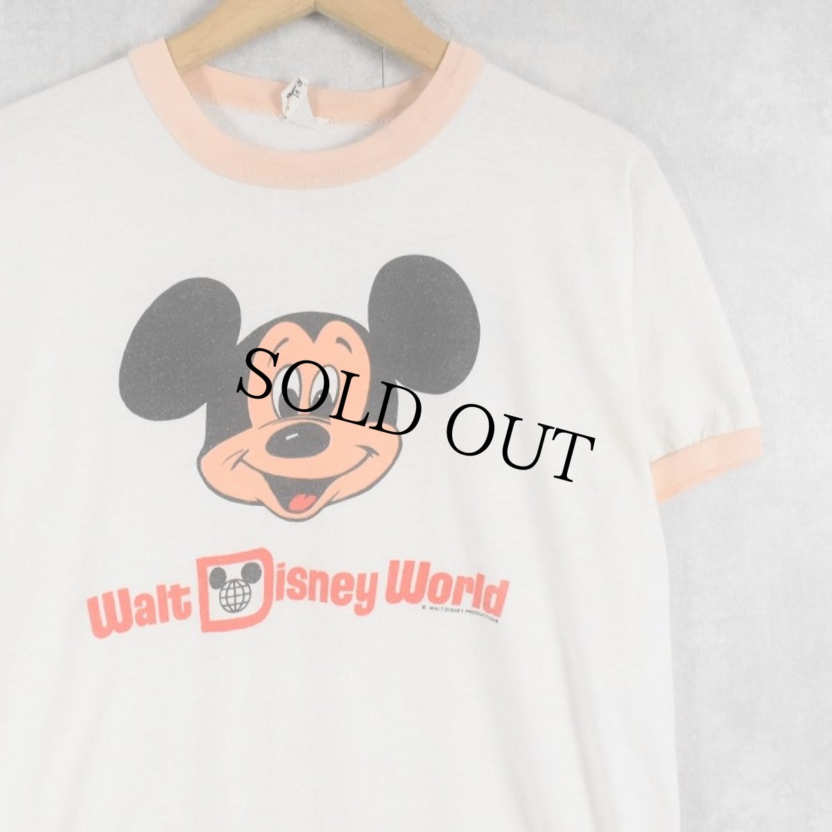 画像1: 80's Disney MICKY MOUSE USA製 "Walt Disney World" キャラクタープリントTシャツ L (1)