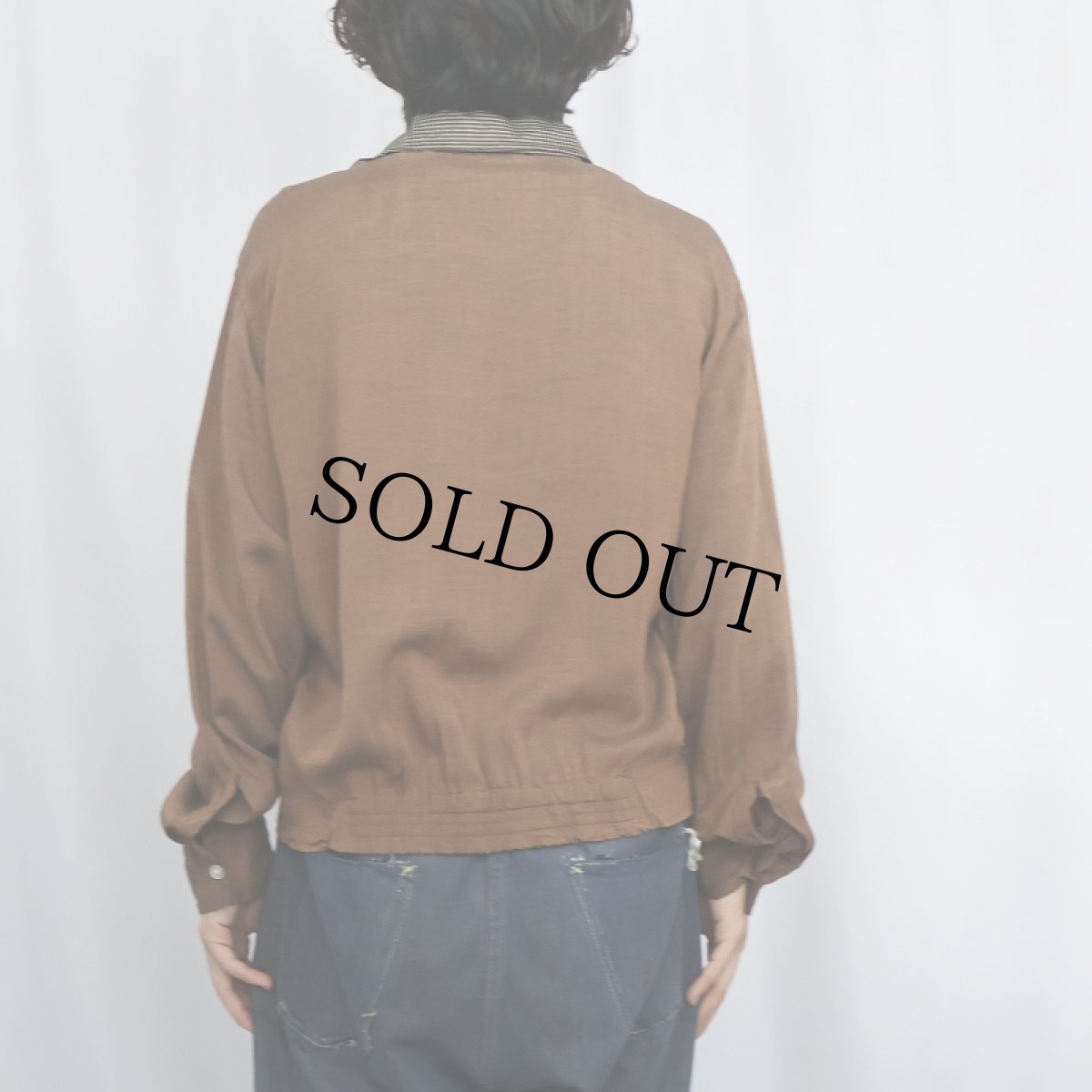 画像3: 60's Sportswear by MR.MIKE レイヤードデザイン レーヨンオープンカラーシャツ M (3)