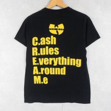 画像2: WU-TANG CLAN ロゴプリント ヒップホップTシャツ BLACK S (2)