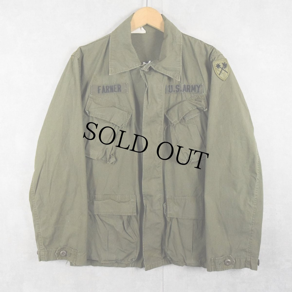 画像1: 70's U.S.ARMY ジャングルファティーグジャケット 3rd〜4th移行期 SMALL-REGULAR (1)