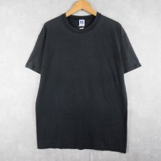 画像1: 80's RUSSELL ATHLETIC USA製 無地Tシャツ BLACK L (1)