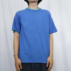 画像2: 90's FRUIT OF THE LOOM USA製 レイヤードデザイン 無地Tシャツ M (2)
