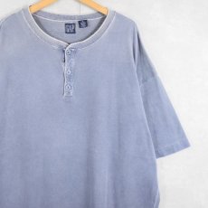 画像1: 2000's GAP ヘンリーネック フェードTシャツ XL (1)