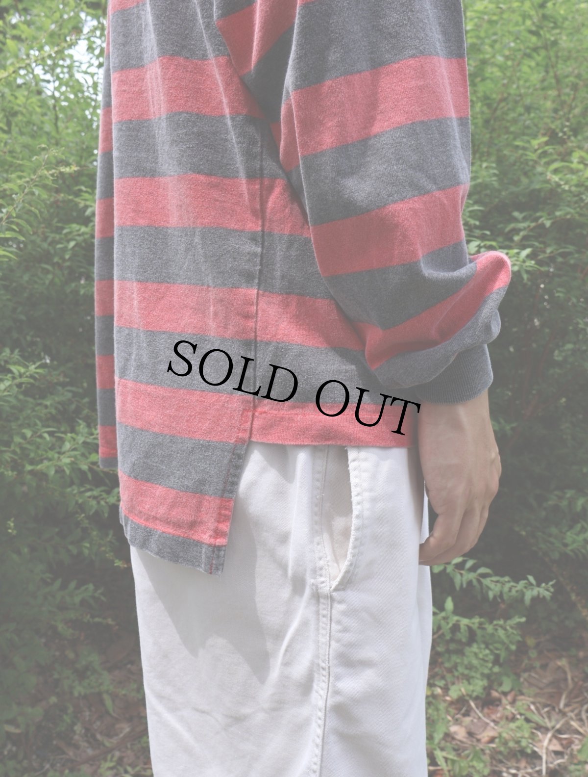 画像3: 80's QUIKSILVER USA製 ロゴワッペン ボーダー柄 ロンT M (3)