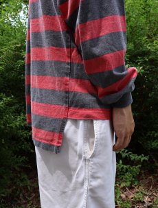 画像3: 80's QUIKSILVER USA製 ロゴワッペン ボーダー柄 ロンT M (3)