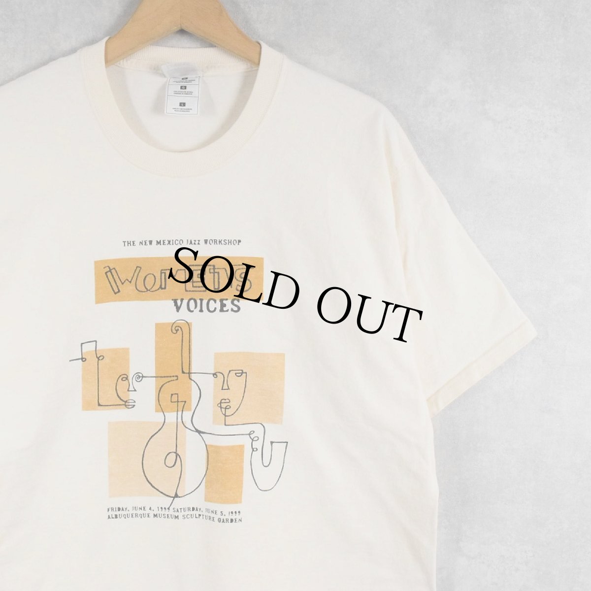 画像1: 90's WOMENS VOICES イラストプリントTシャツ L (1)