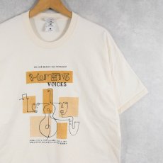 画像1: 90's WOMENS VOICES イラストプリントTシャツ L (1)