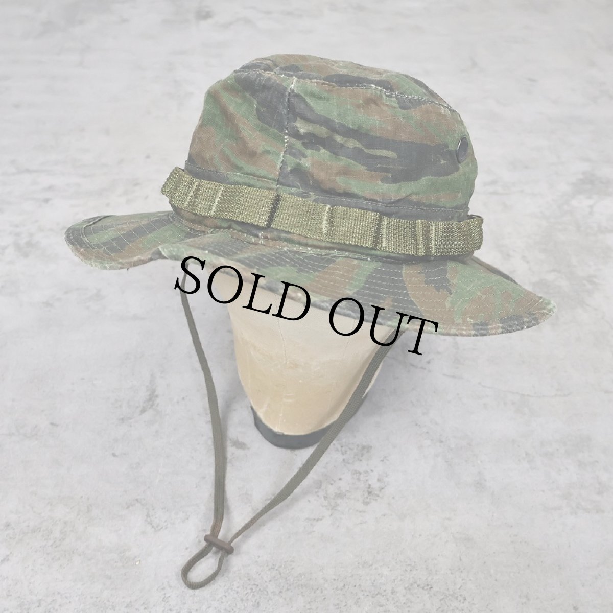 画像1: U.S.ARMY ウッドランドカモ リップストップポプリン ジャングルハット size 7 1/4 (1)