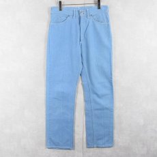 画像1: 60's FOREMOST RANCHCRAFT "耳付き" カラーデニムパンツ W30 (1)