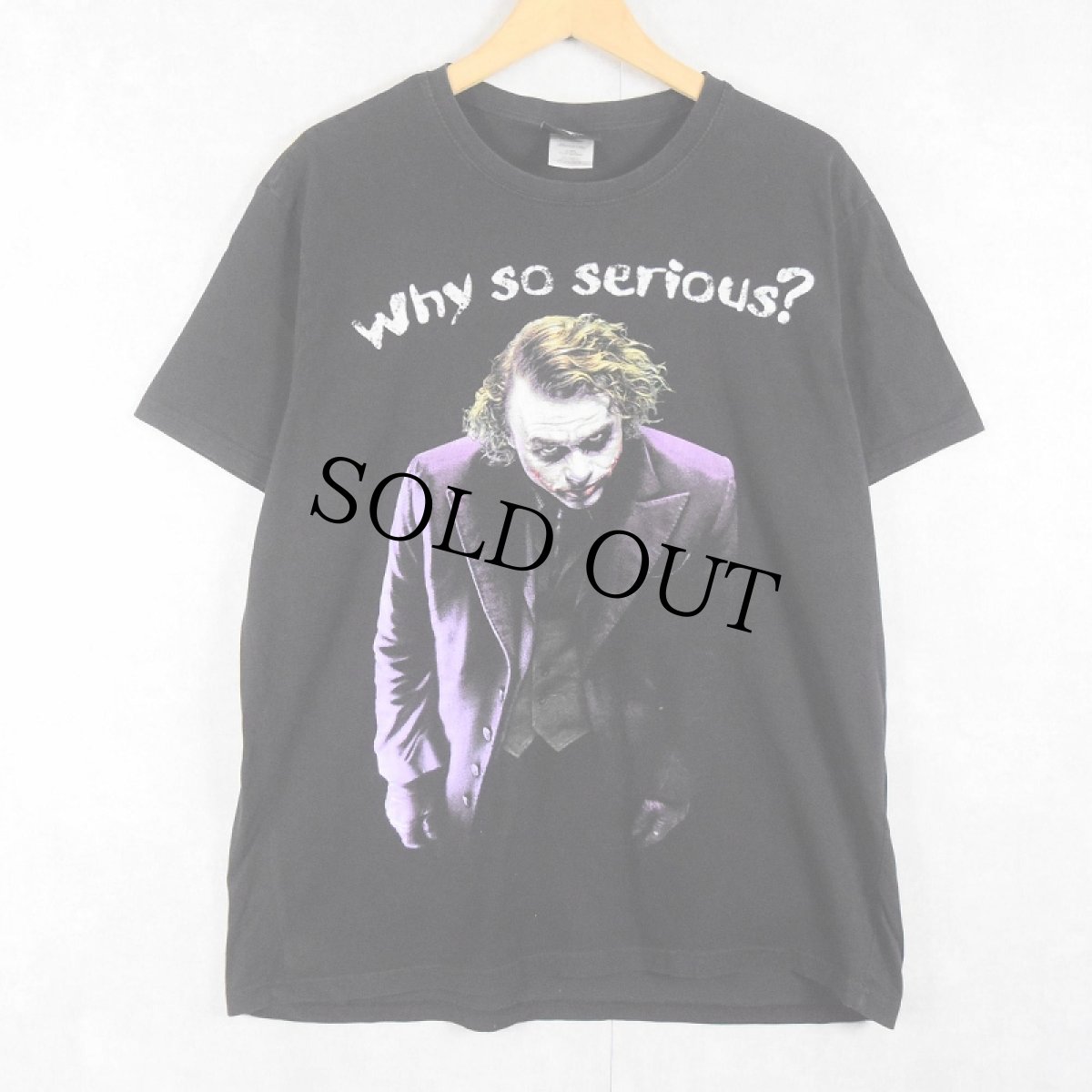 画像1: JOKER "Why so serious?" 映画プリントTシャツ BLACK L (1)