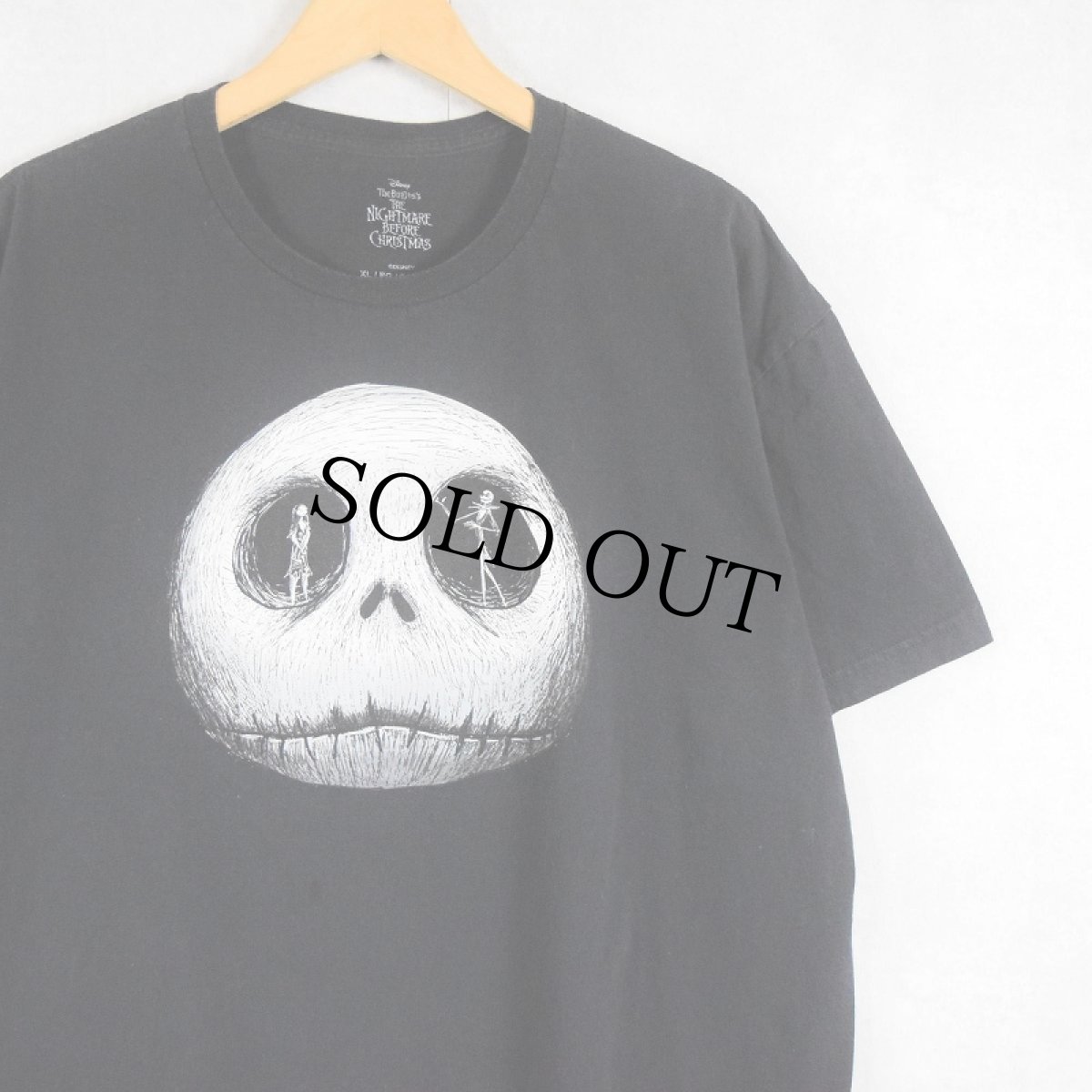 画像1: The Nightmare Before Christmas "Jack Skellington" キャラクタープリントTシャツ BLACK XL (1)