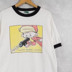 画像1: 90's LESS THAN JAKE スカコア・バンド プリント リンガーTシャツ L (1)