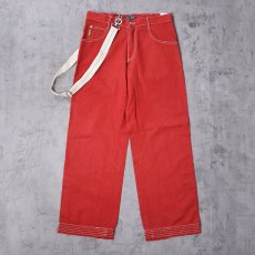画像2: ARMANI JEANS ストラップ付き コットンパンツ W33 (2)