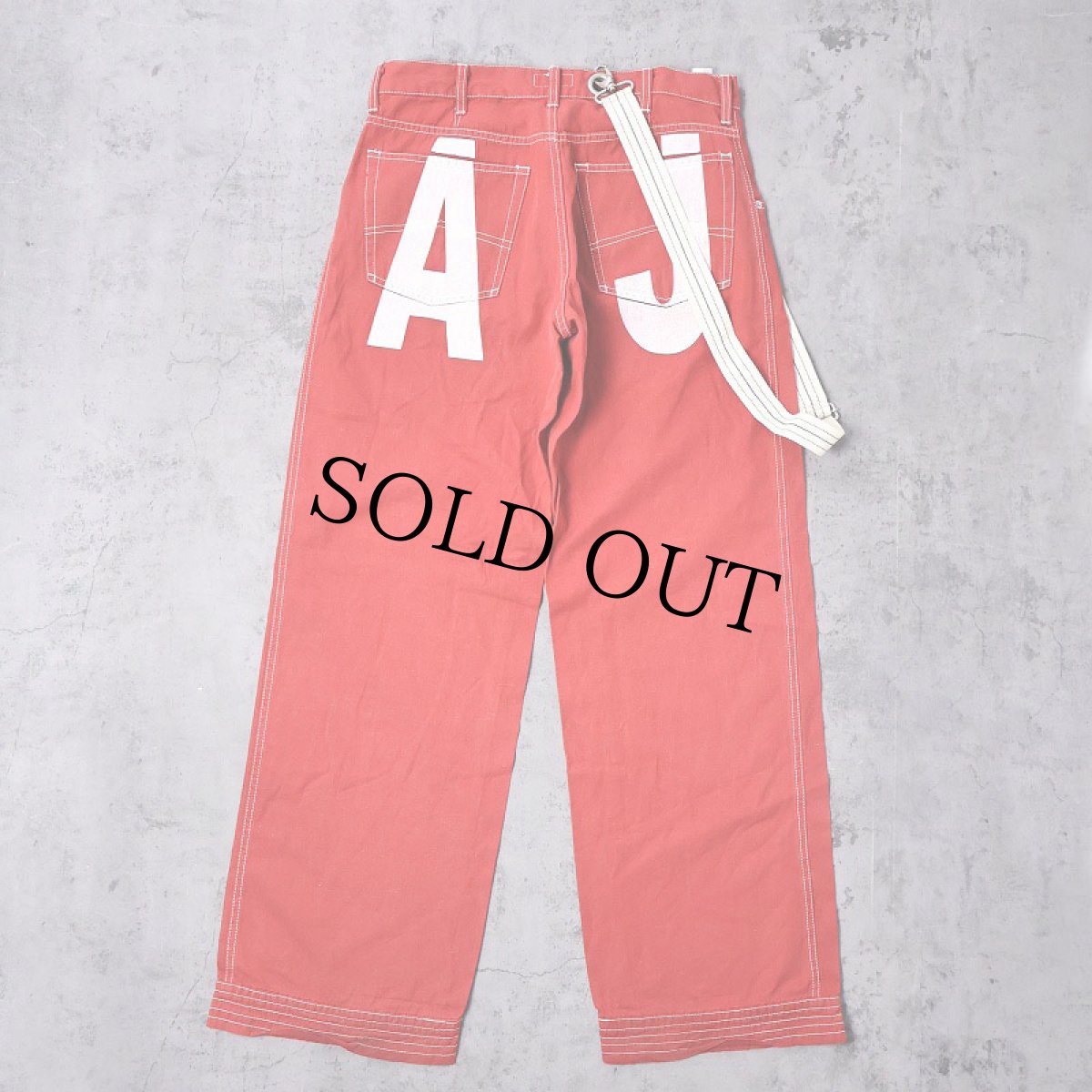 画像1: ARMANI JEANS ストラップ付き コットンパンツ W33 (1)