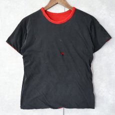 画像2: 70's Champion USA製 バータグ AUGUSTINIAN 79 ACADEMY インディアンヘッド ダブルフェイスTシャツ M (2)