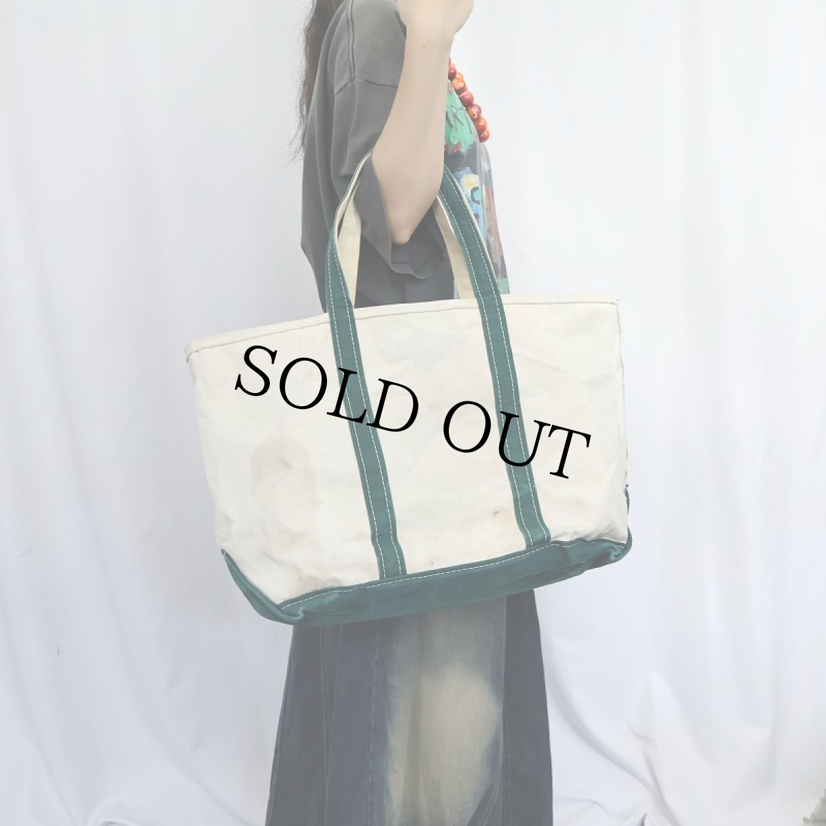 画像2: 80's L.L.Bean "BOAT AND TOTE" キャンバストートバッグ LARGE (2)