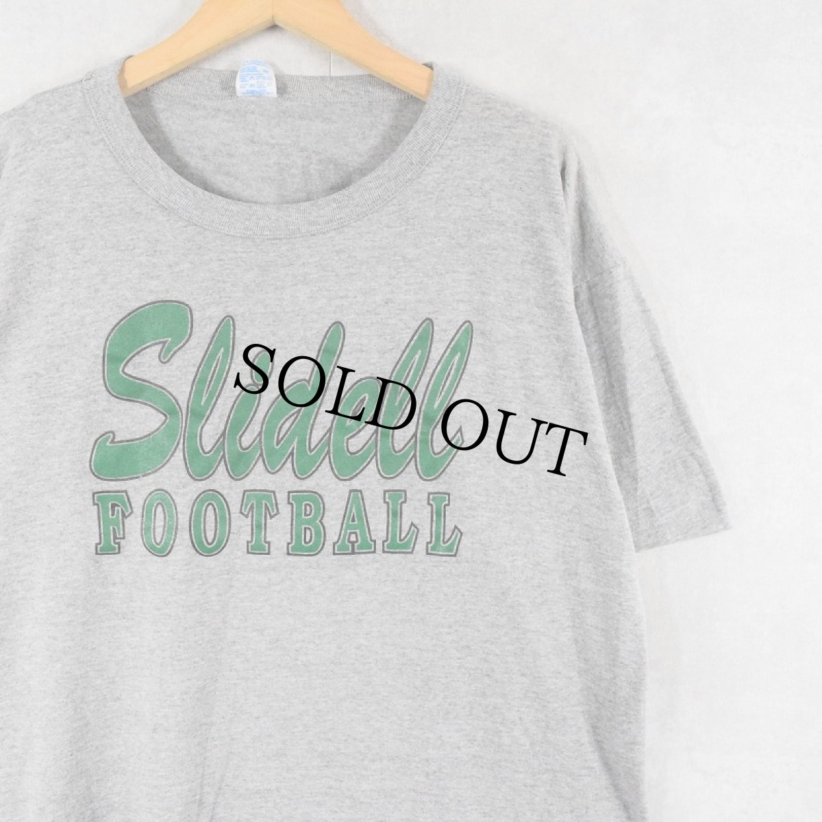 画像1: 90's RUSSELL ATHLETIC USA製 "Slidell FOOTBALL" ポリエステル×コットン プリントTシャツ XL (1)