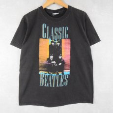 画像1: 80's THE BEATLES USA製 "CLASSIC BEATLES" ロックバンドプリントTシャツ BLACK L (1)