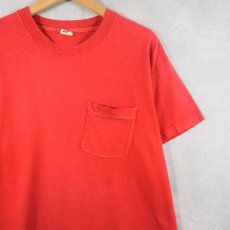 画像1: 80〜90's FRUIT OF THE LOOM USA製 無地 ポケットTシャツ XL (1)