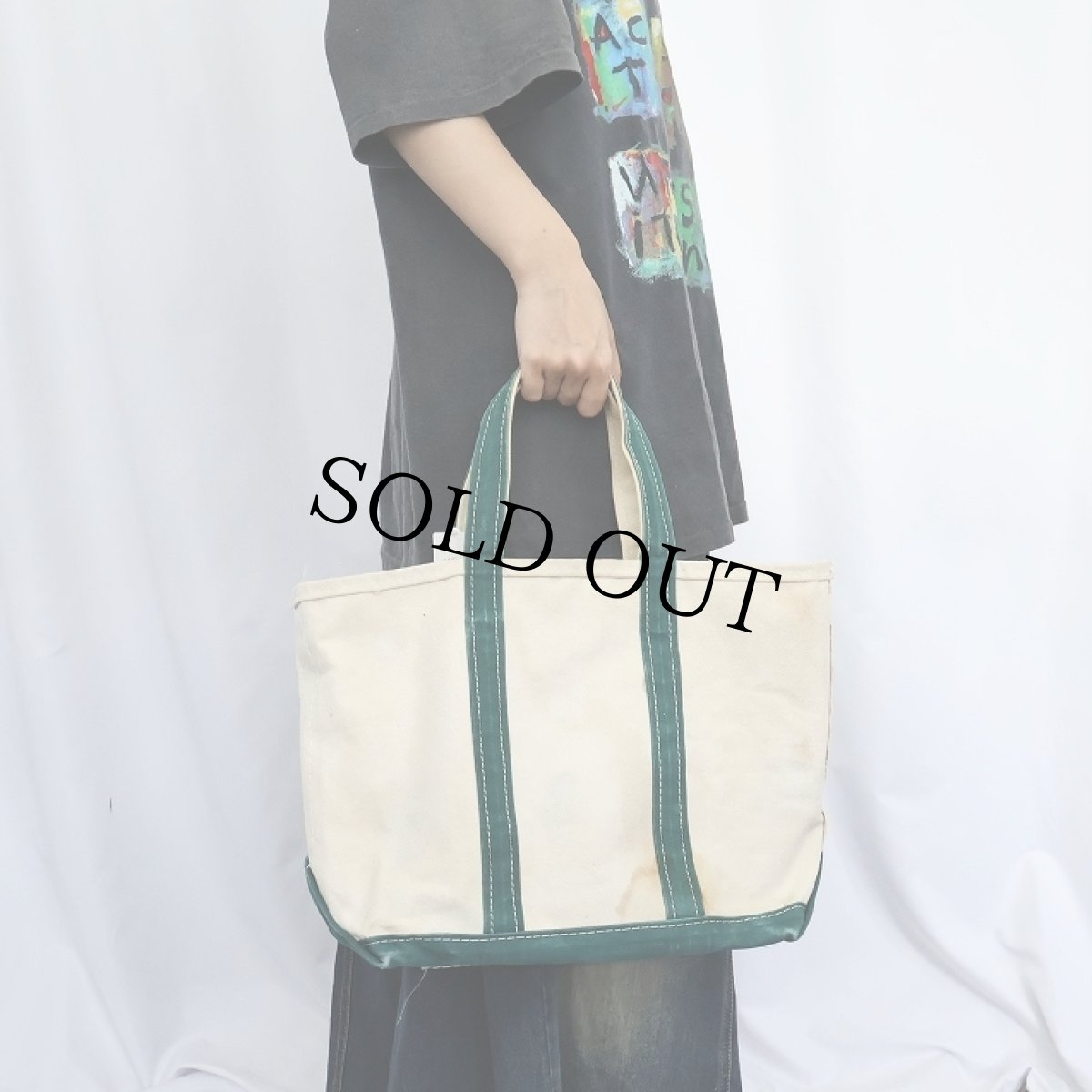 画像2: 80's L.L.Bean "BOAT AND TOTE" キャンバストートバッグ MEDIUM (2)