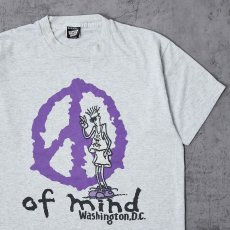 画像1: 80〜90's Fido Dido USA製 "Peace of Mind" キャラクタープリントTシャツ XL (1)