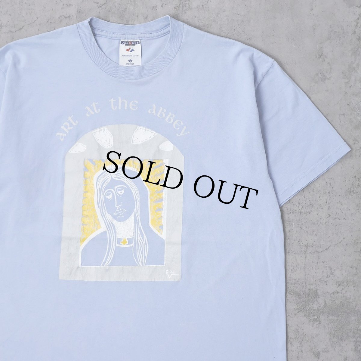 画像1: ART AT THE ABBEY マリア イラストプリントTシャツ L (1)