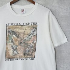 画像1: 90's LINCOLN CENTER USA製 コンサートホール プリントTシャツ L (1)