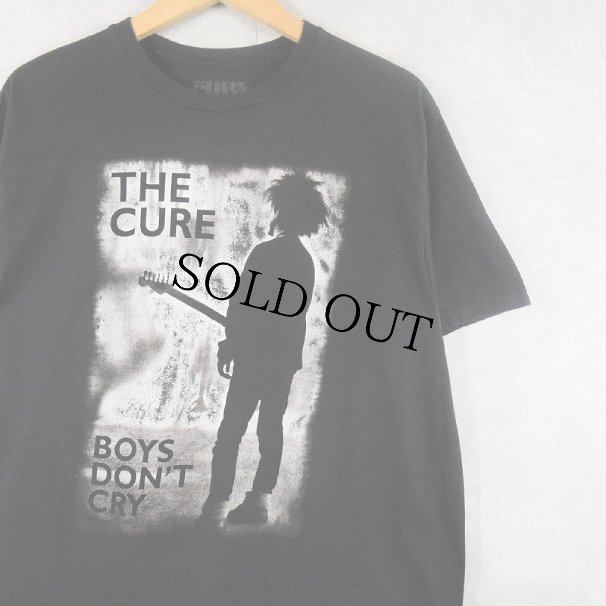 画像1: THE CURE "BOYS DON'T CRY" ロックバンドプリントTシャツ BLACK L (1)