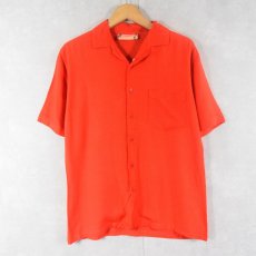 画像2: 60's〜 CALIFORNIA 刺繍入り レーヨン混 オープンカラーシャツ (2)