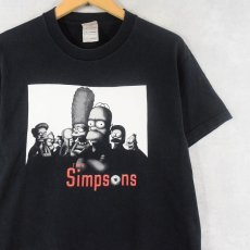 画像1: 90〜2000's The Simpsons "The Sporanos" キャラクターパロディプリントTシャツ BLACK M (1)
