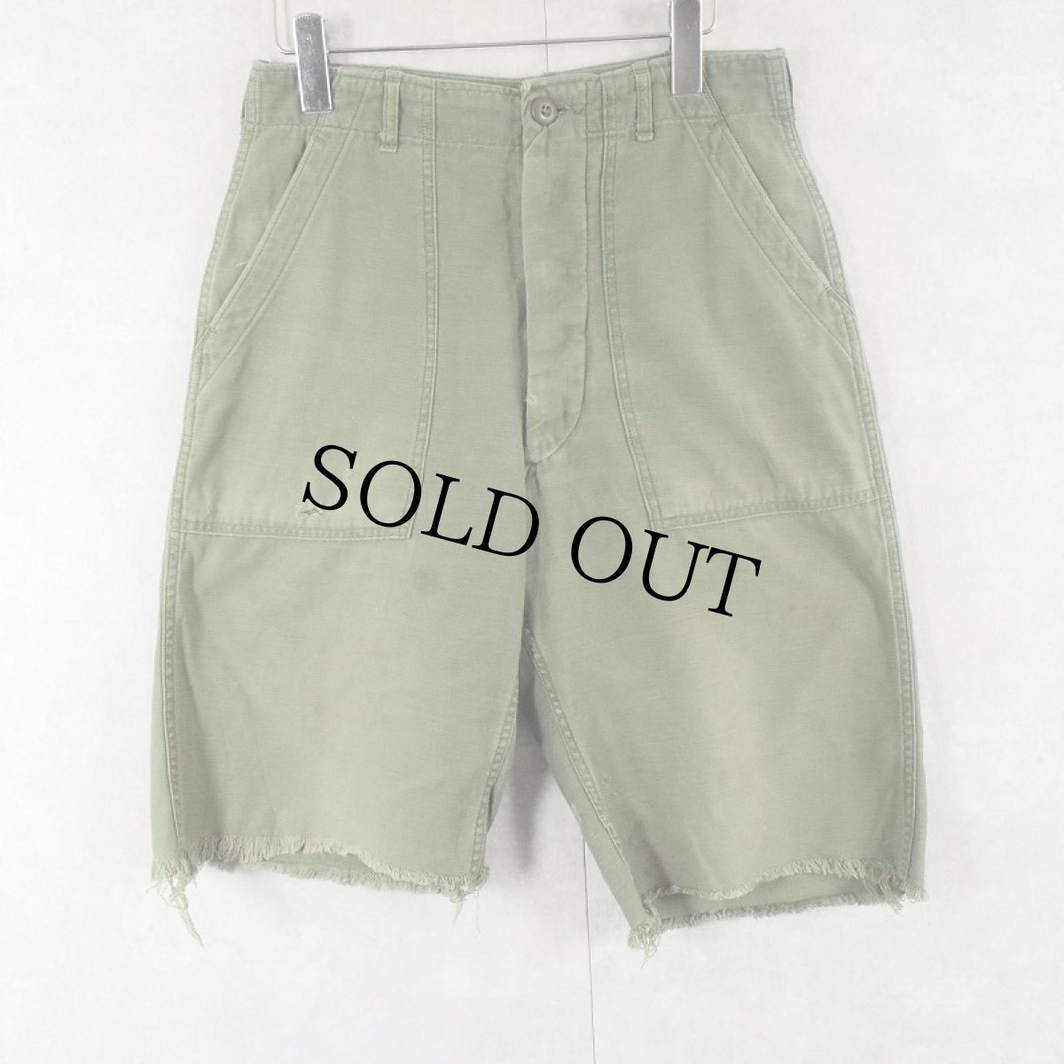 画像2: 60's U.S.ARMY カットオフベイカーパンツ W28 (2)