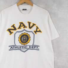 画像1: 90's USA製 "NAVY" プリントTシャツ XL (1)