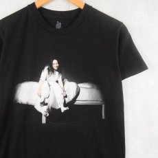 画像1: Billie Eilish "When We All Fall Asleep, Where Do We Go?" ミュージシャンフォトプリントTシャツ BLACK M (1)
