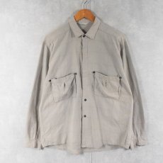 画像1: 90's Peyton SPAIN製 柄織 コットンシャツ SIZE48 (1)