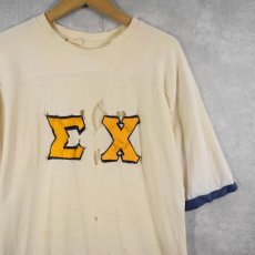 画像1: 60's Campus Classics ワッペン付き フットボールTシャツ (1)